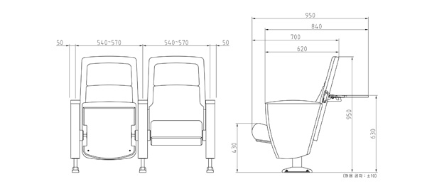 kursi auditorium 3413m-btb drawing