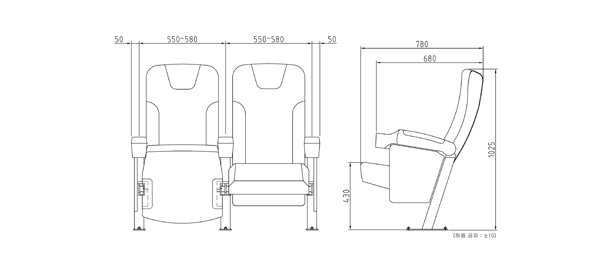 kursi cinema 1070D LITE_01 drawing